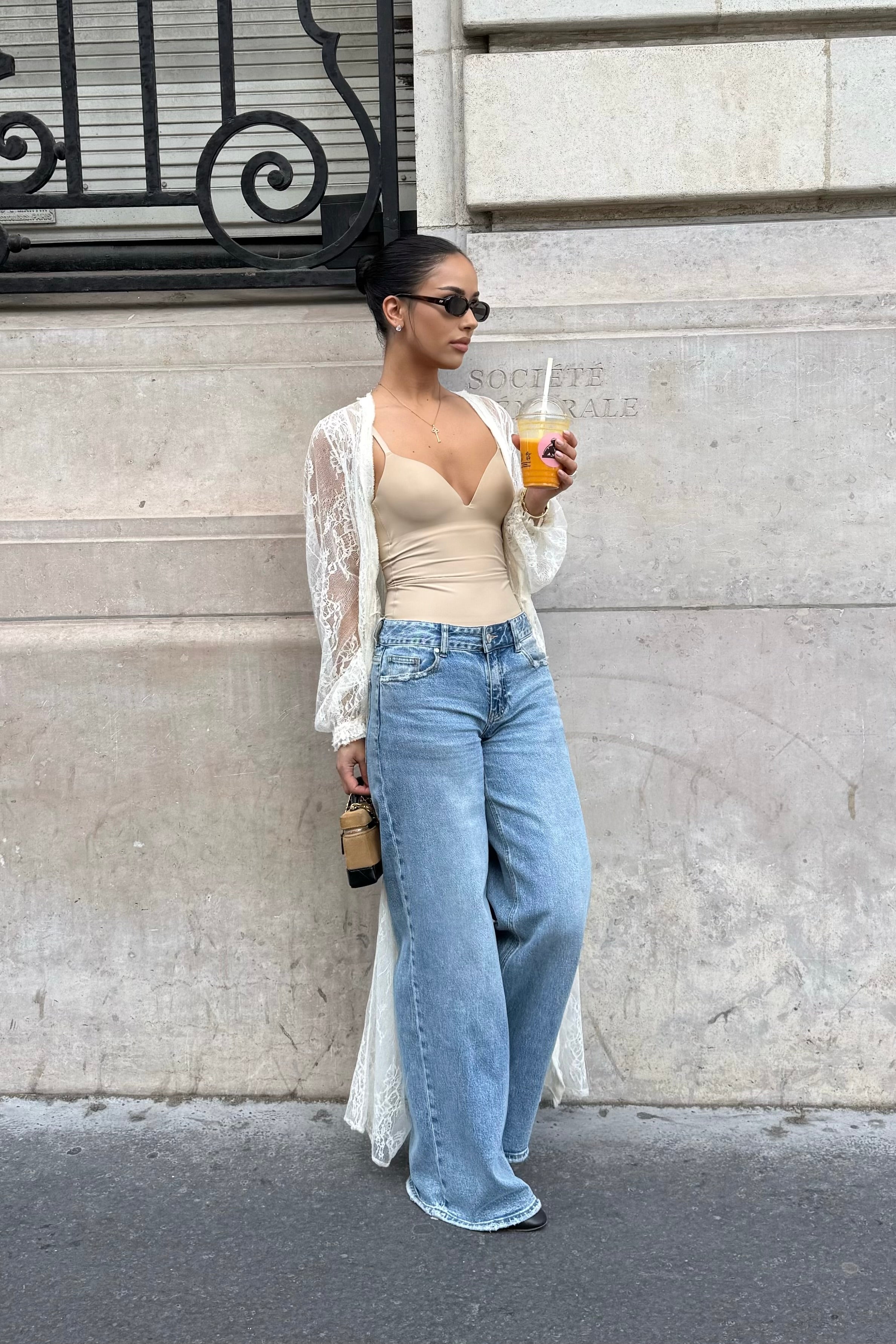 Queen Hearts Mid Waist Wide Leg Jeans