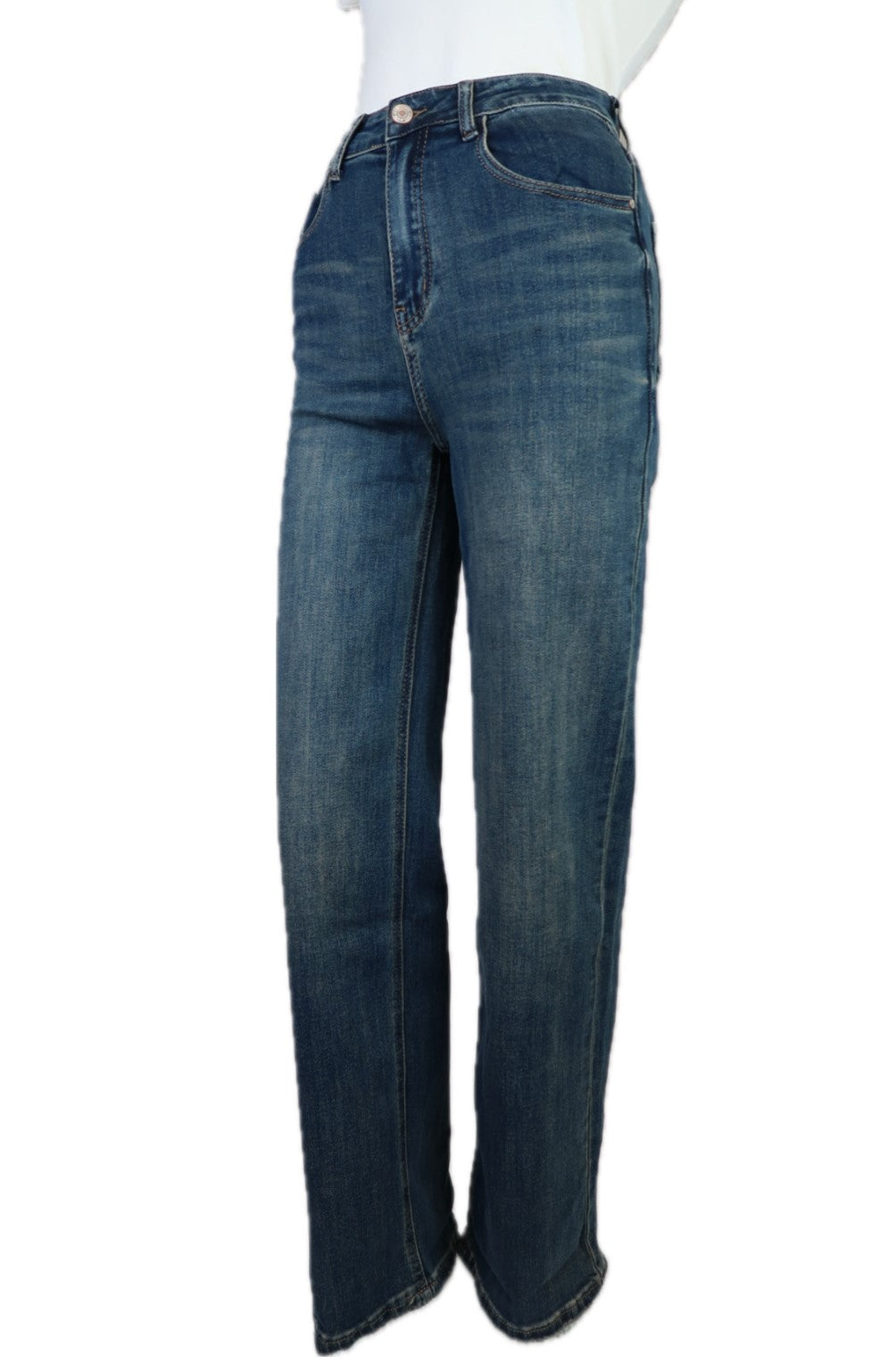 Wide Leg Jeans Pocket Detail