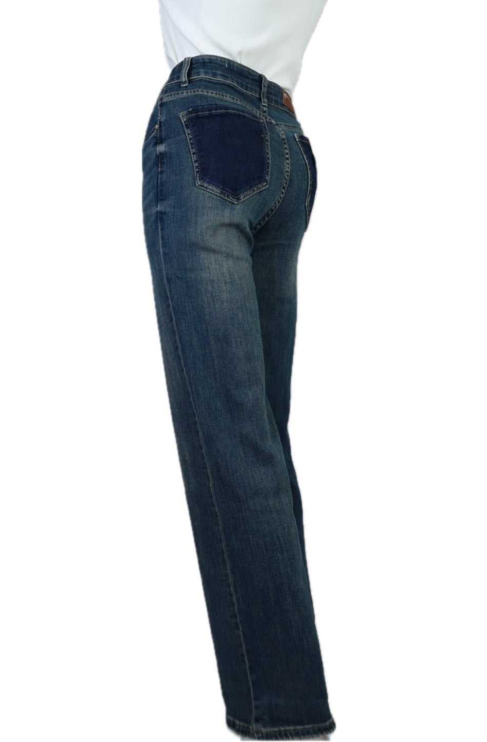 Wide Leg Jeans Pocket Detail