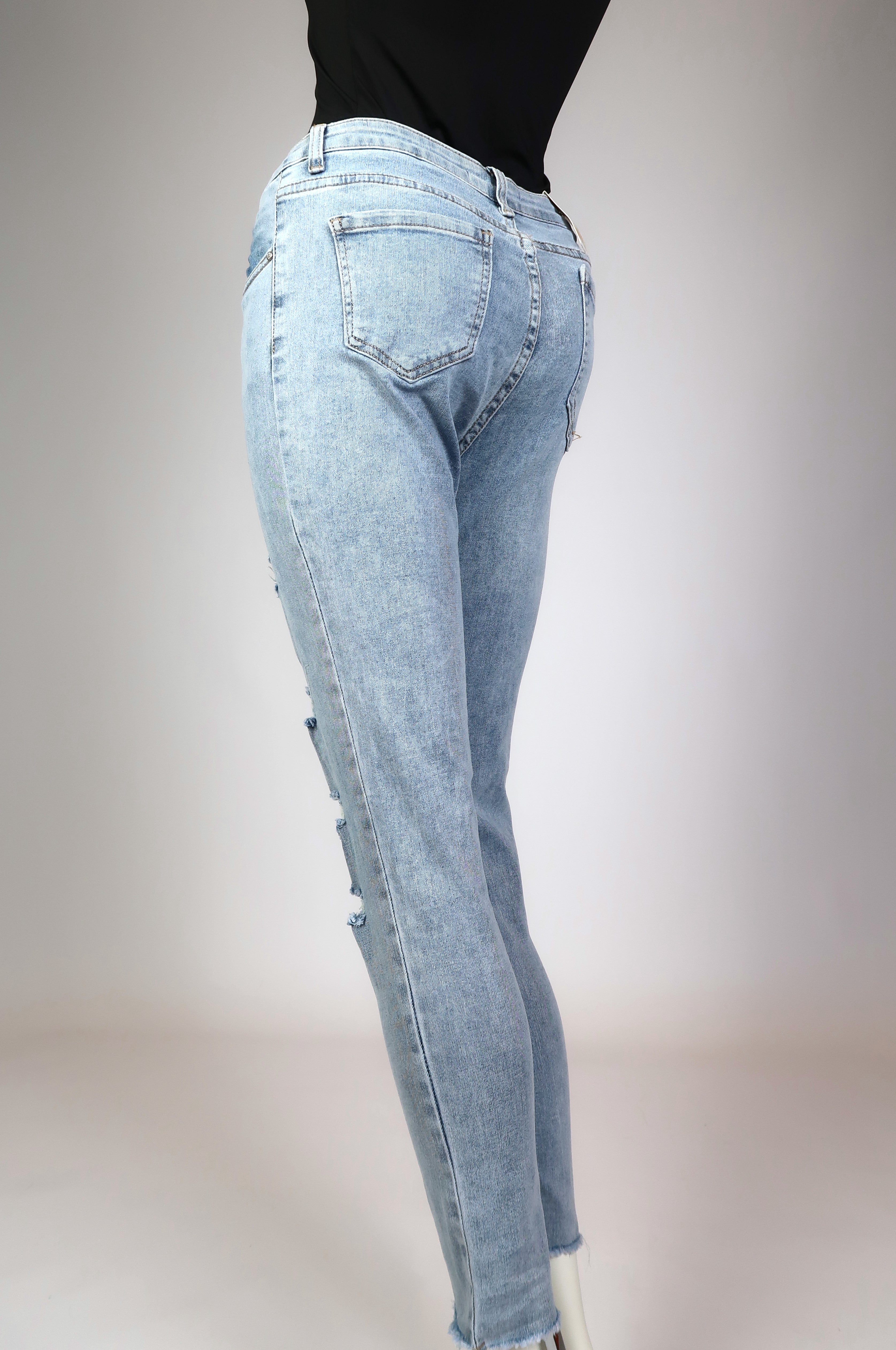 Skinny Jeans Ripped Light Blue