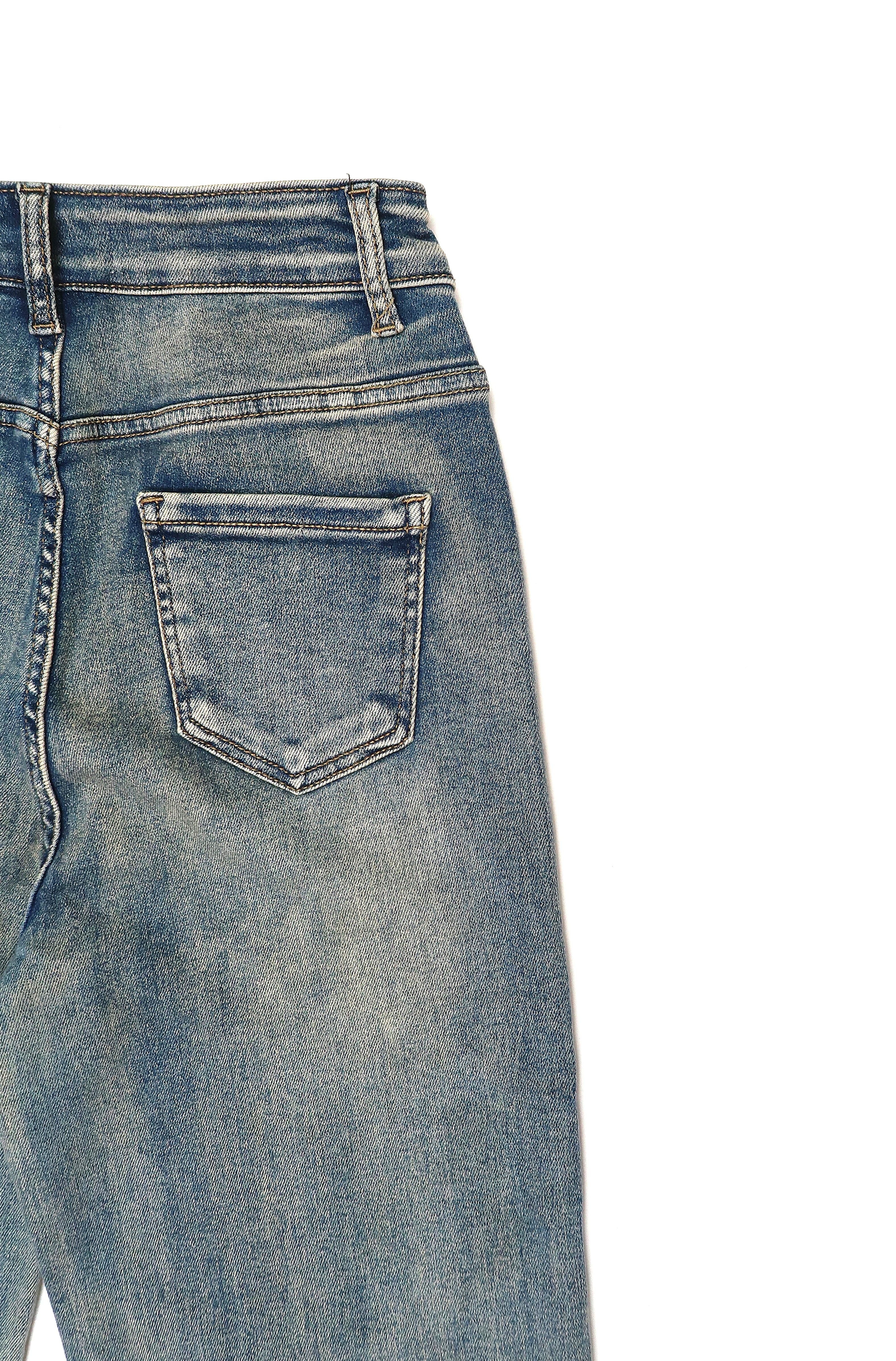 High Waist Wide Leg Jeans Light Blue Washed