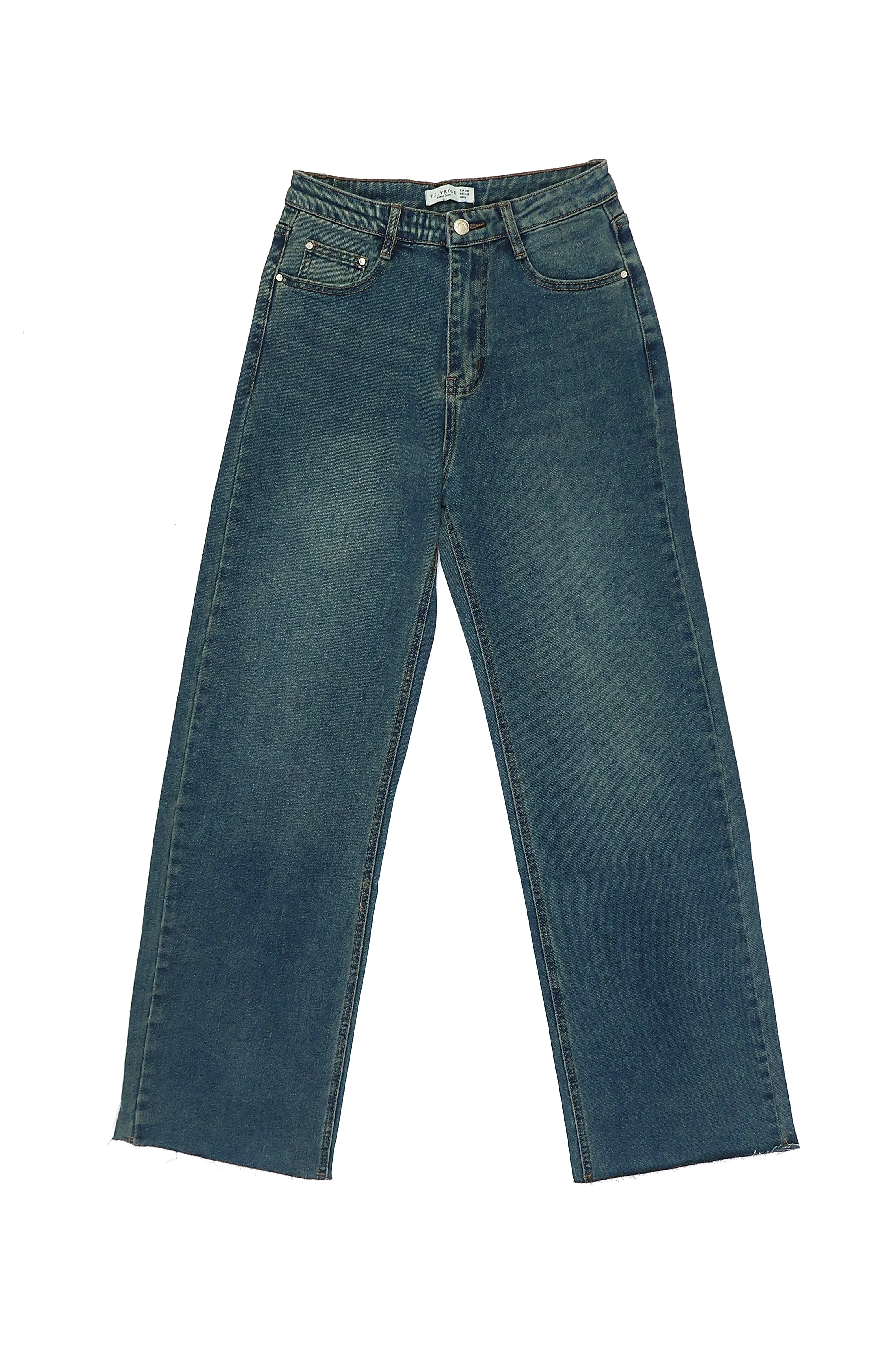 High Waist Wide Leg Jeans Washed