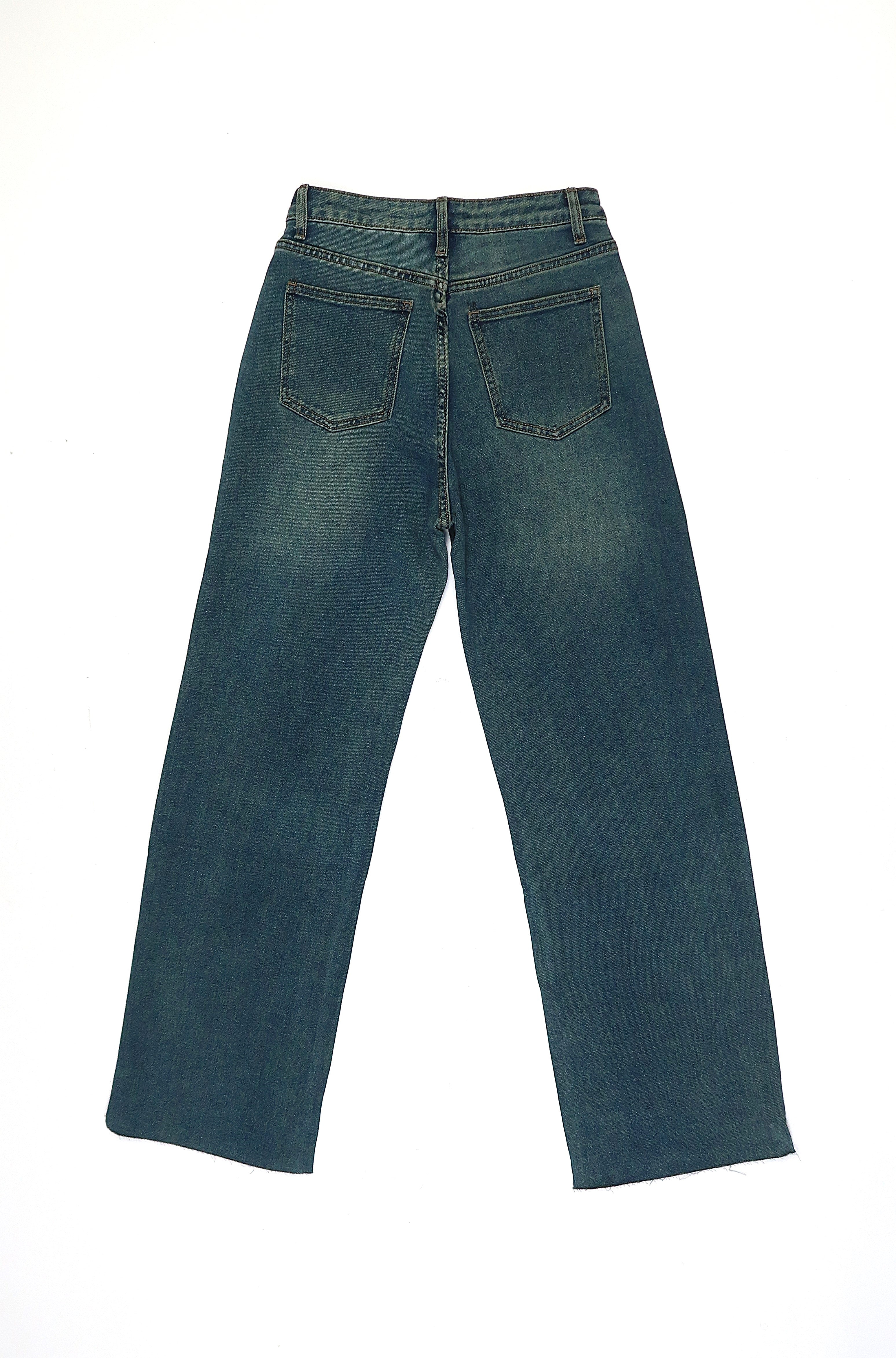 High Waist Wide Leg Jeans Washed