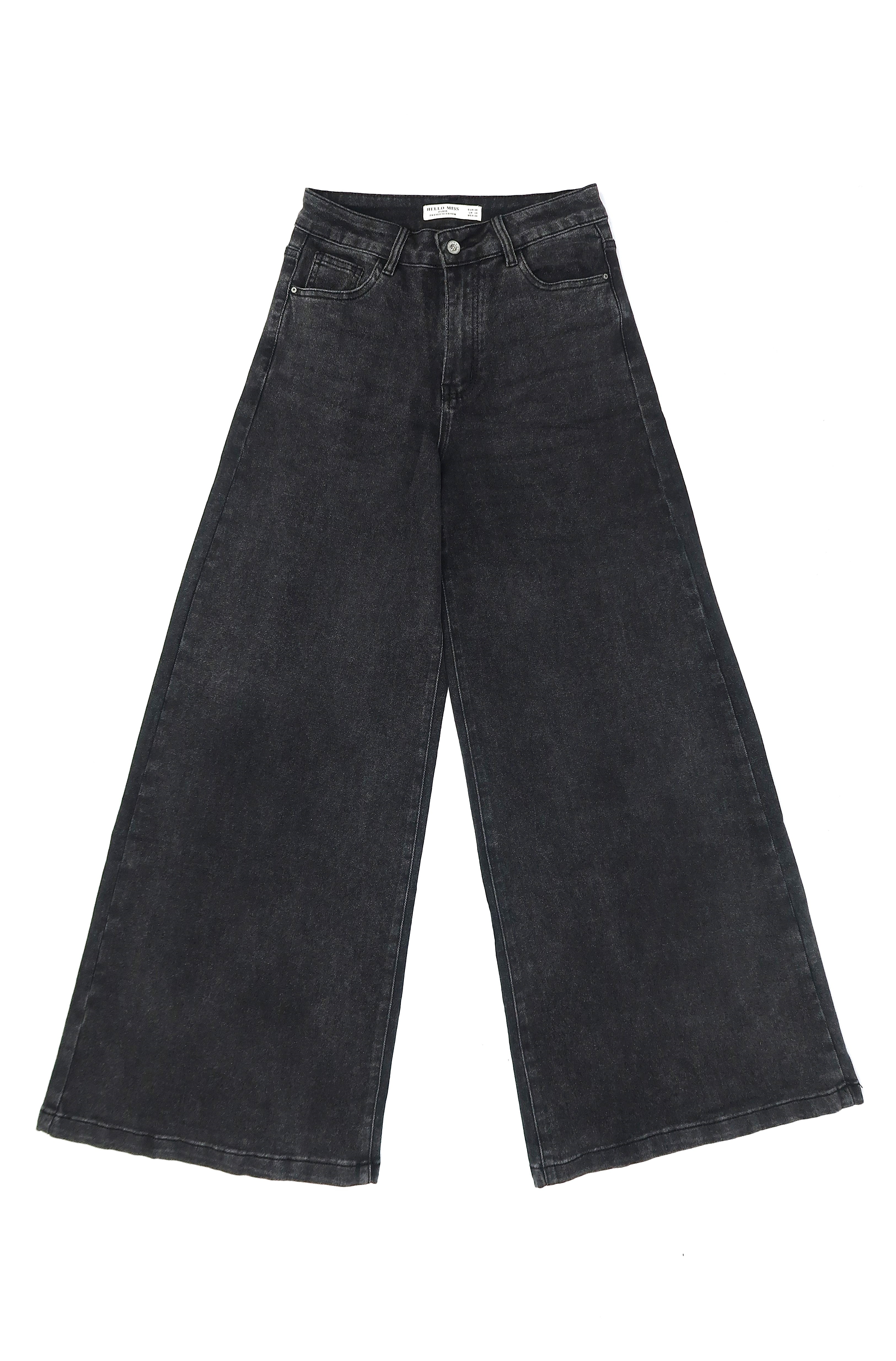High Waist Jeans EXTRA Wide Leg Dark Grey