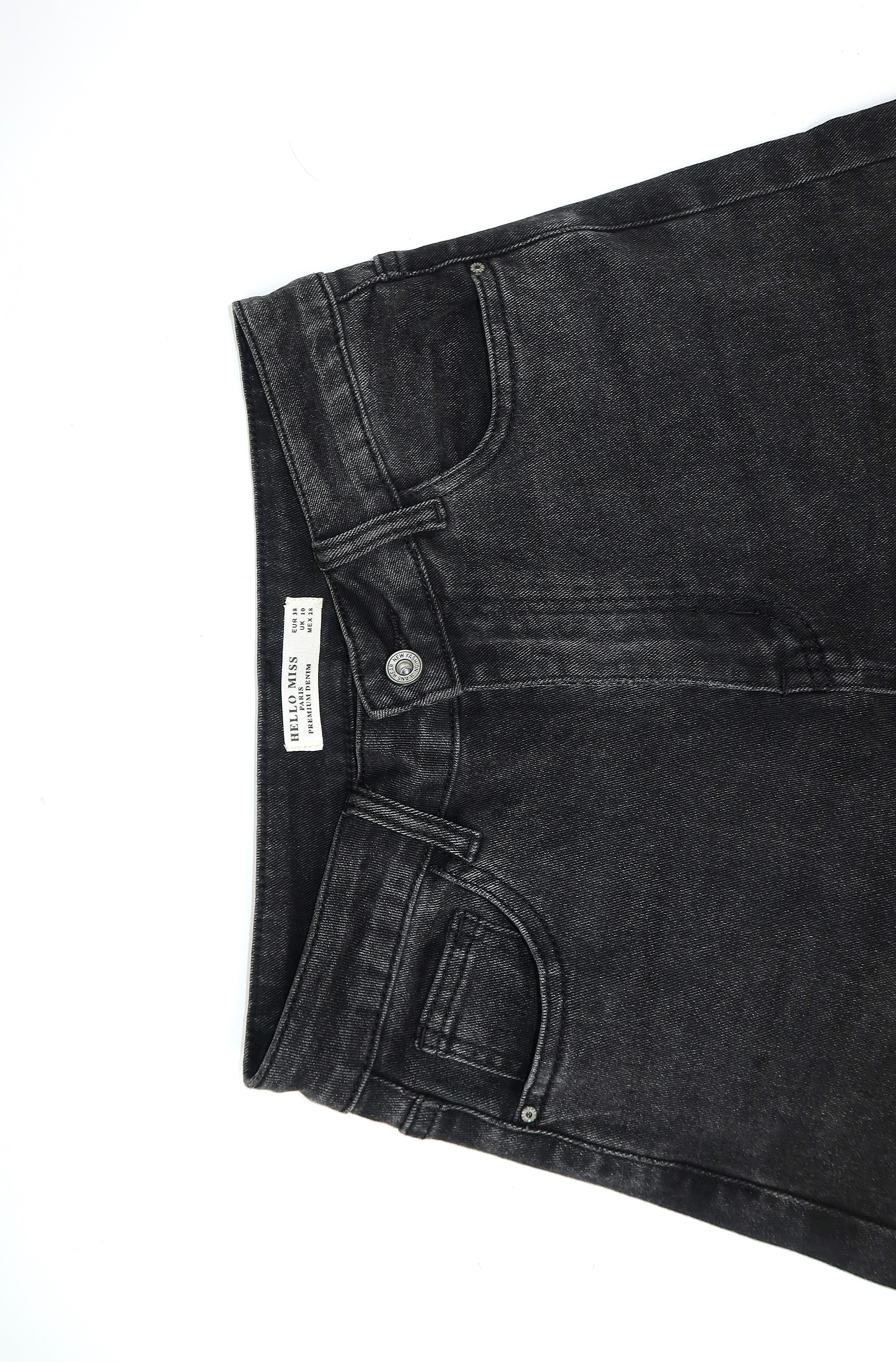 High Waist Jeans EXTRA Wide Leg Dark Grey