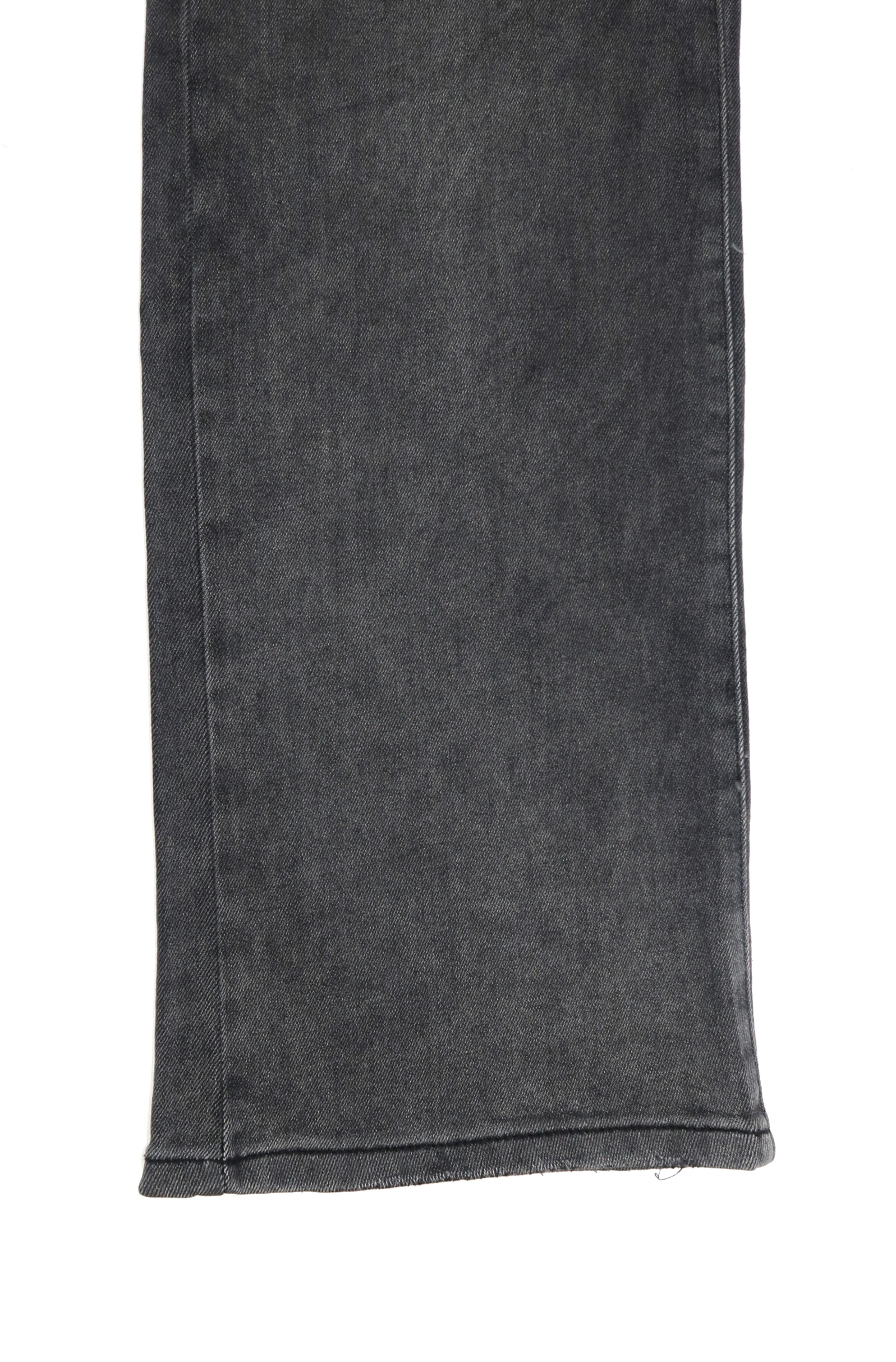 High Waist Straight Leg Jeans Dark Grey