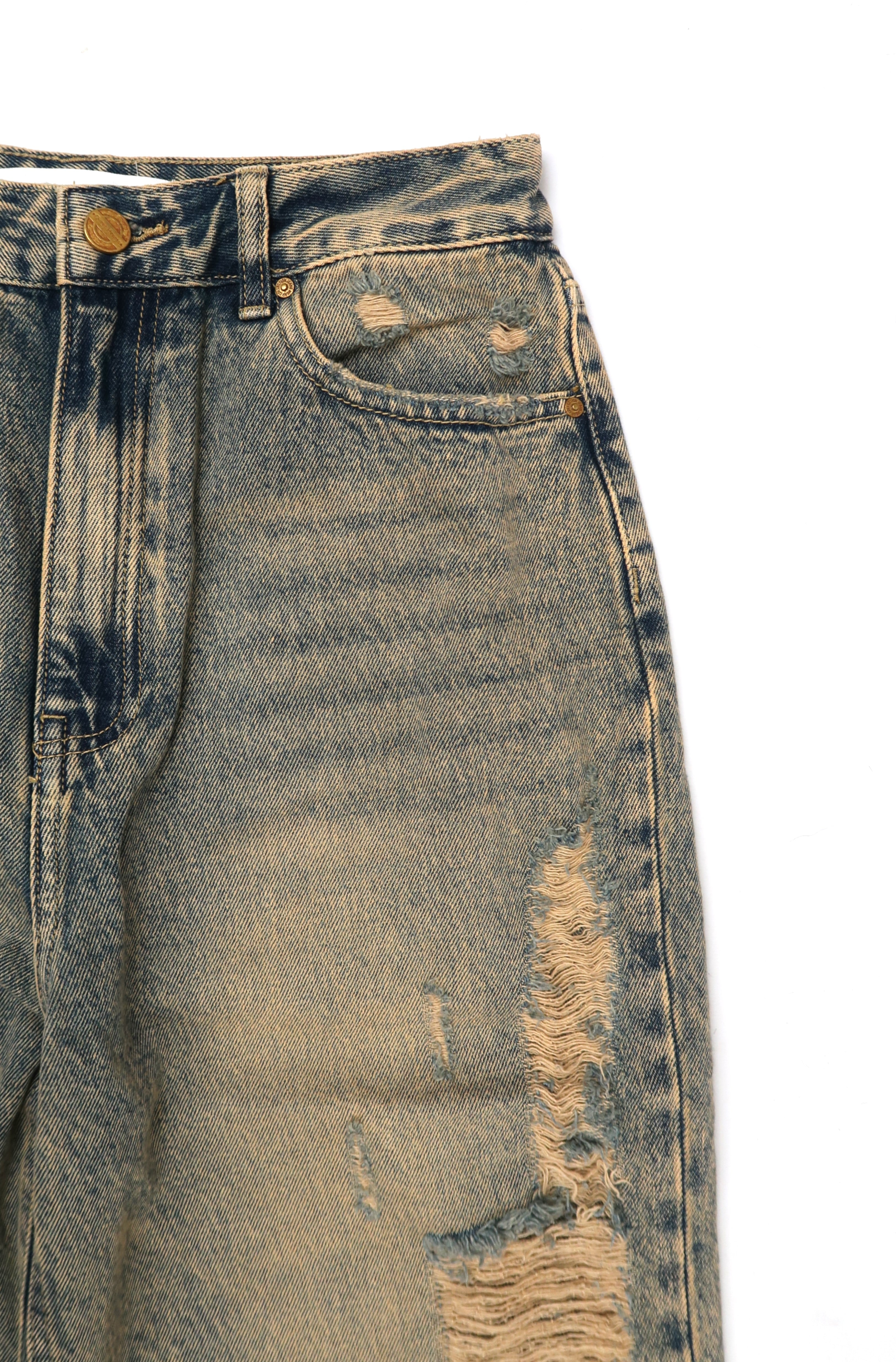 High Waist Wide Leg Jeans Ripped