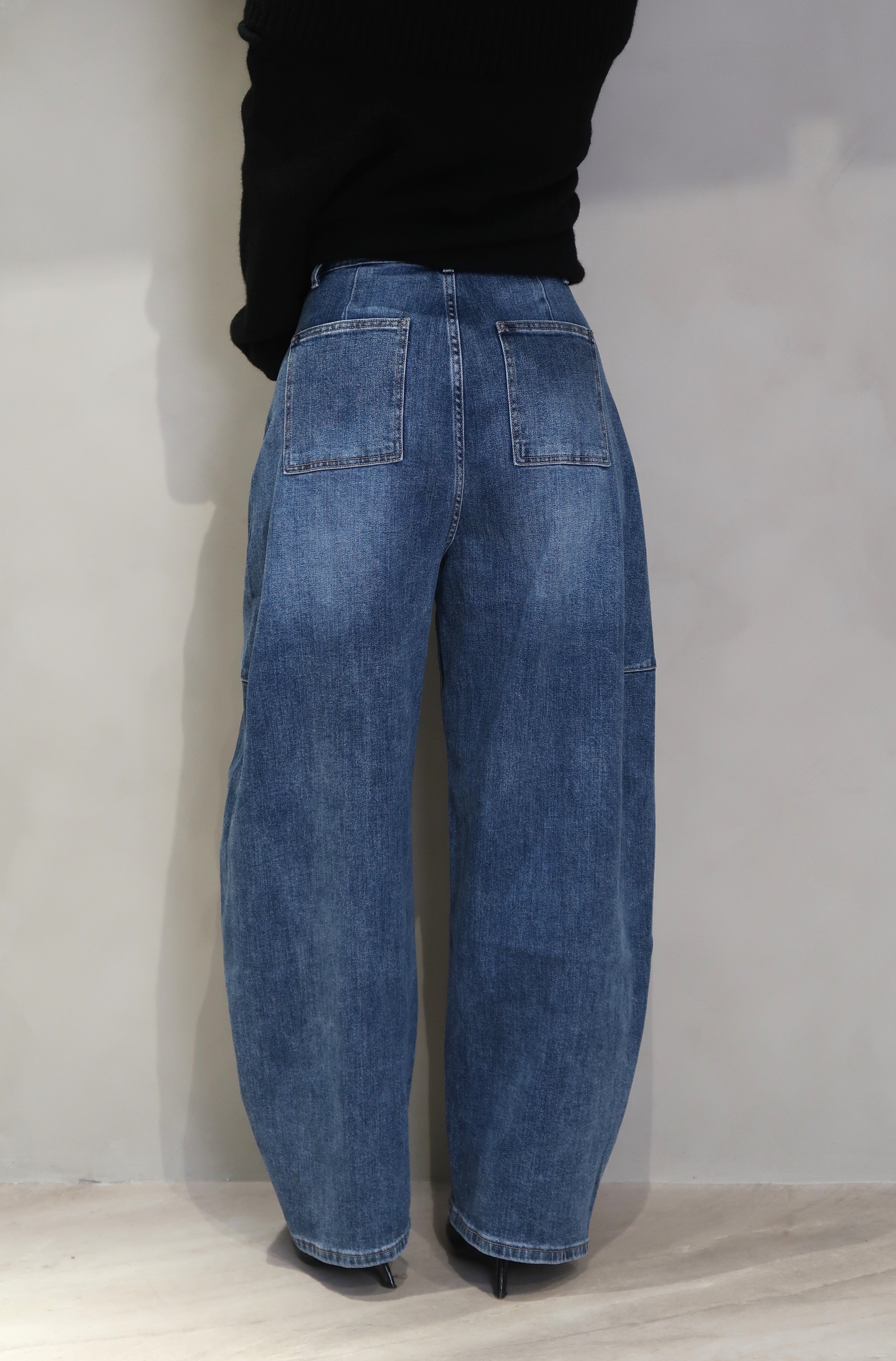 High Waist Barrel Jeans