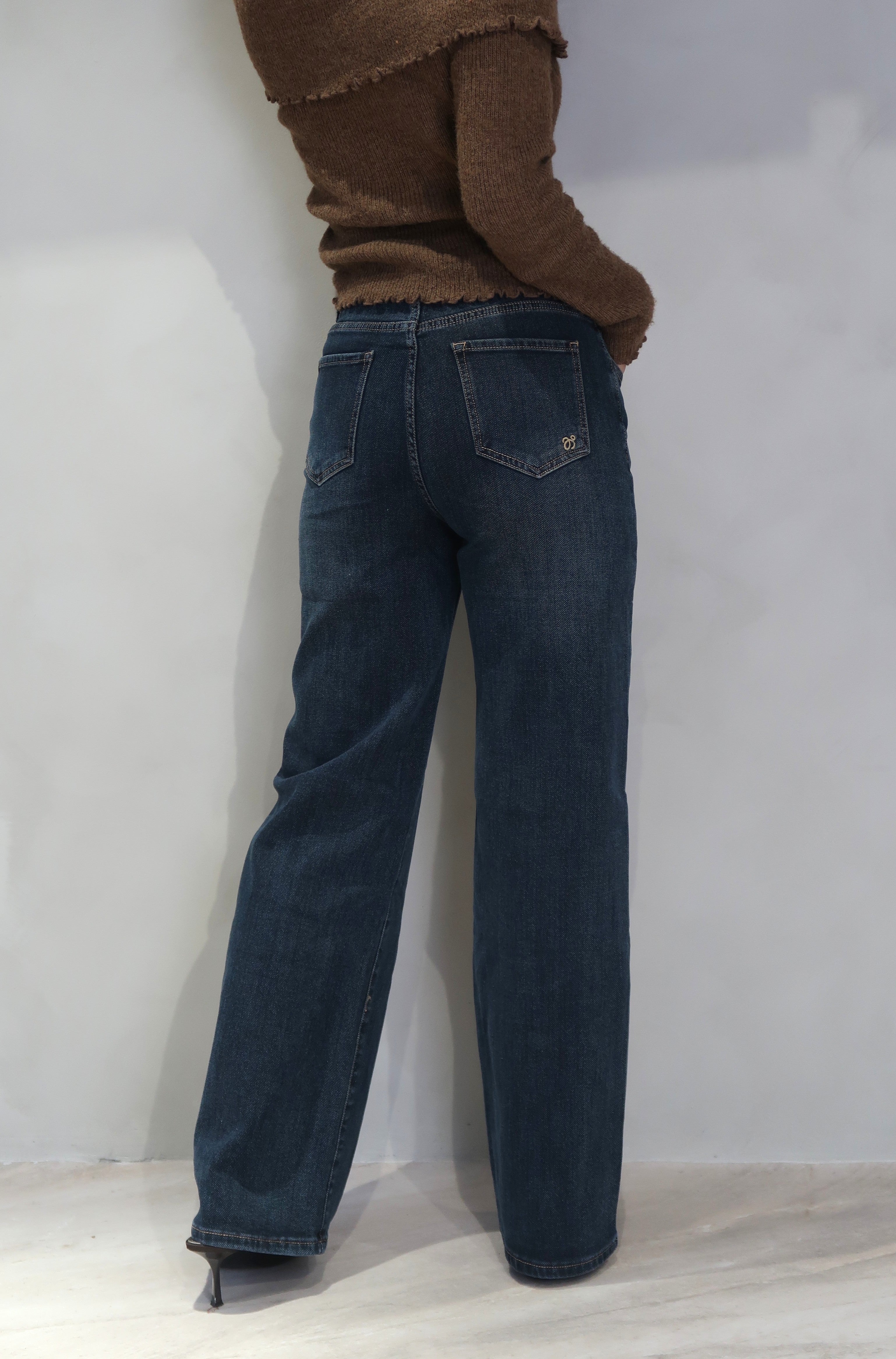 Straight Leg Jeans High Waist