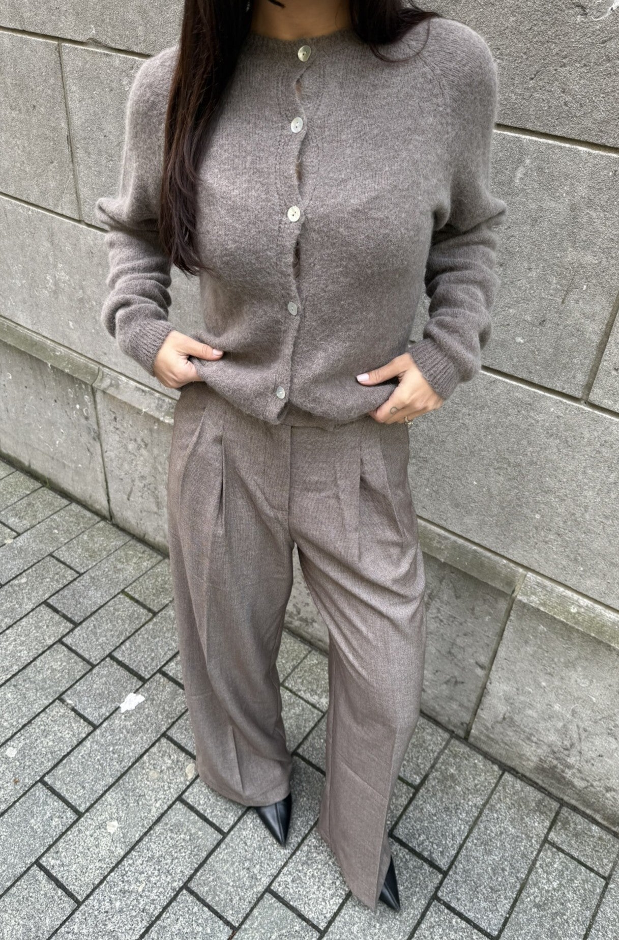 Olivia Button Top Alpaca Wool