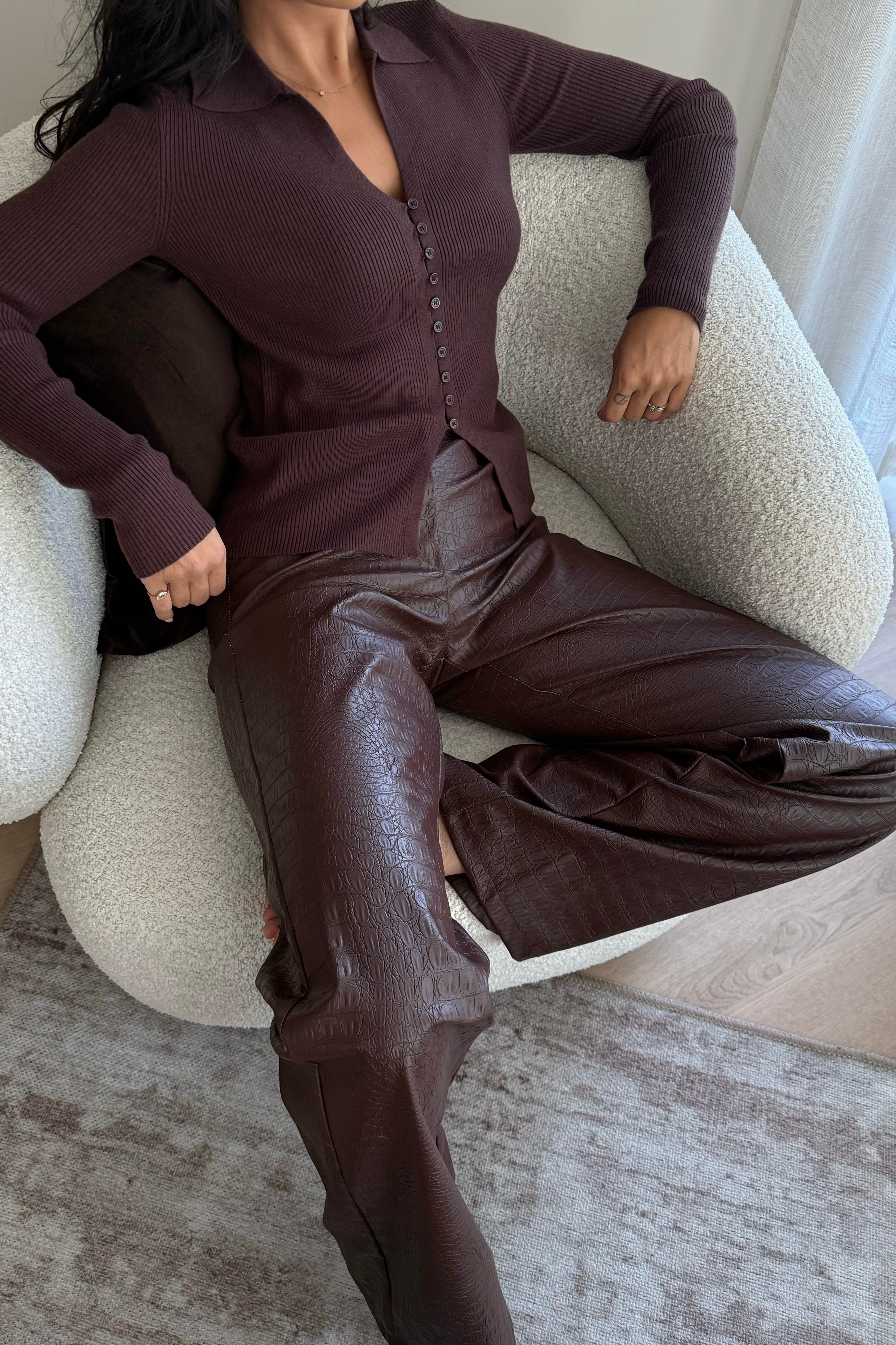 Gwen Croco Pants