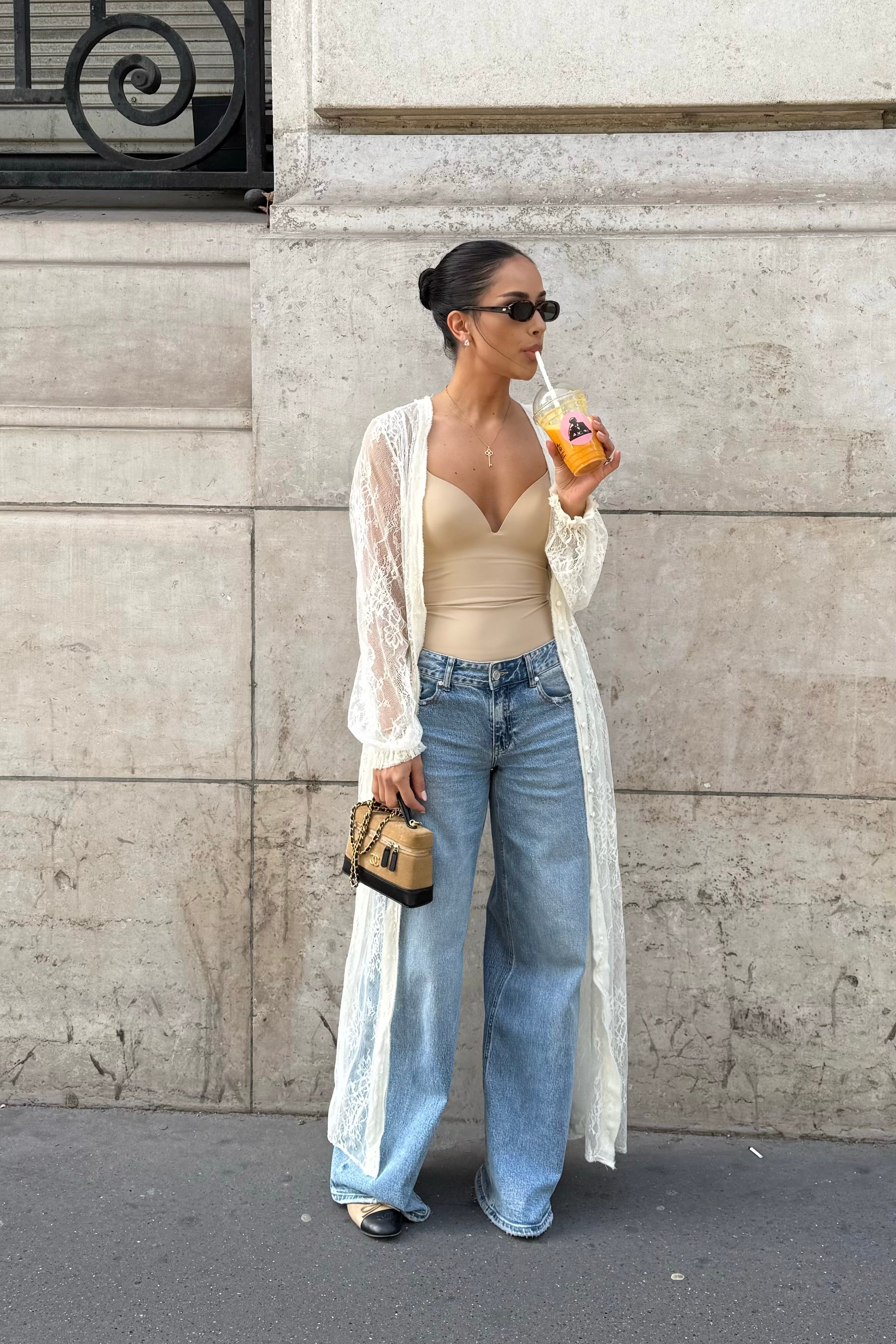 Queen Hearts Mid Waist Wide Leg Jeans