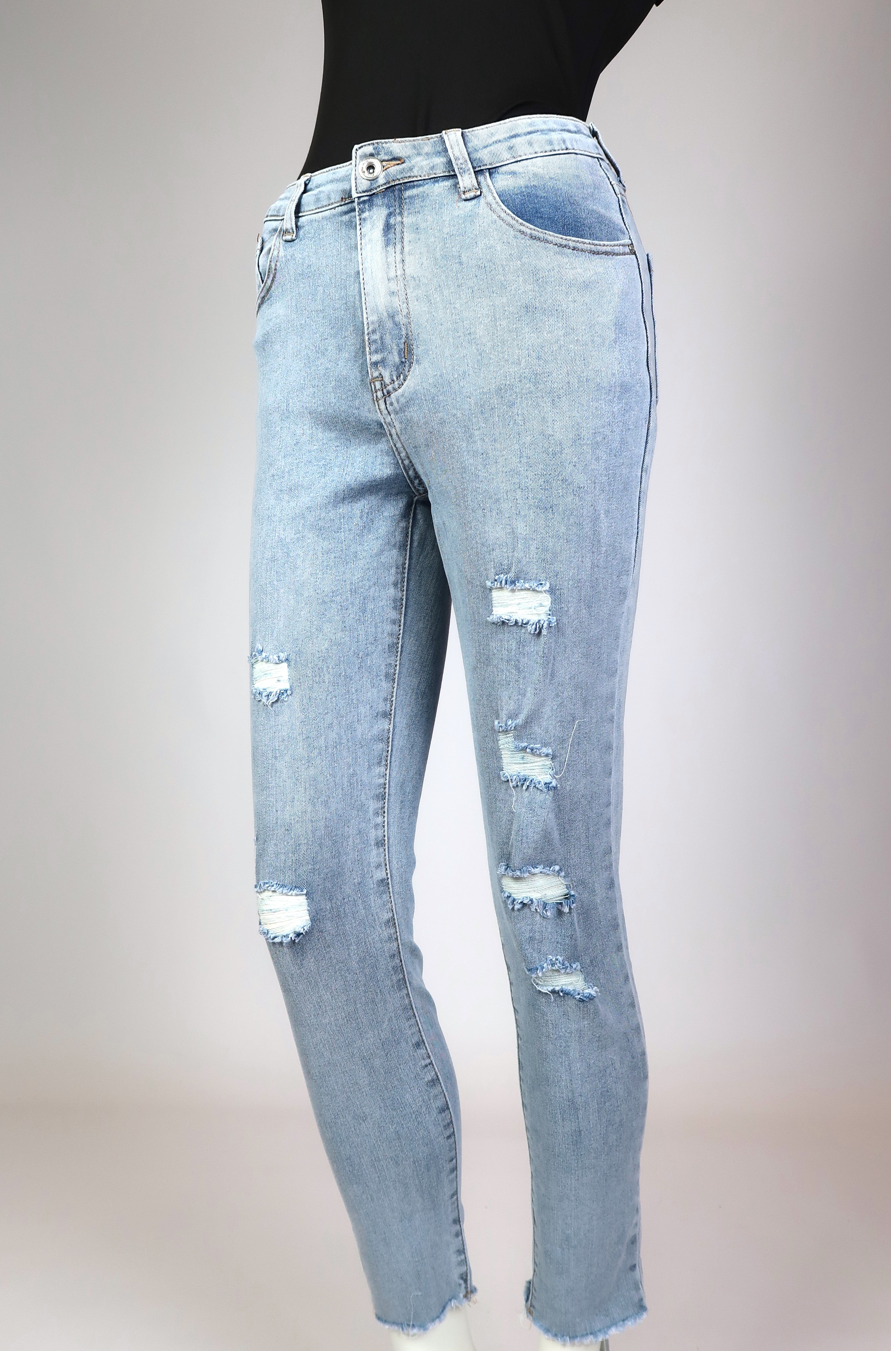 Skinny Jeans Ripped Light Blue - 36