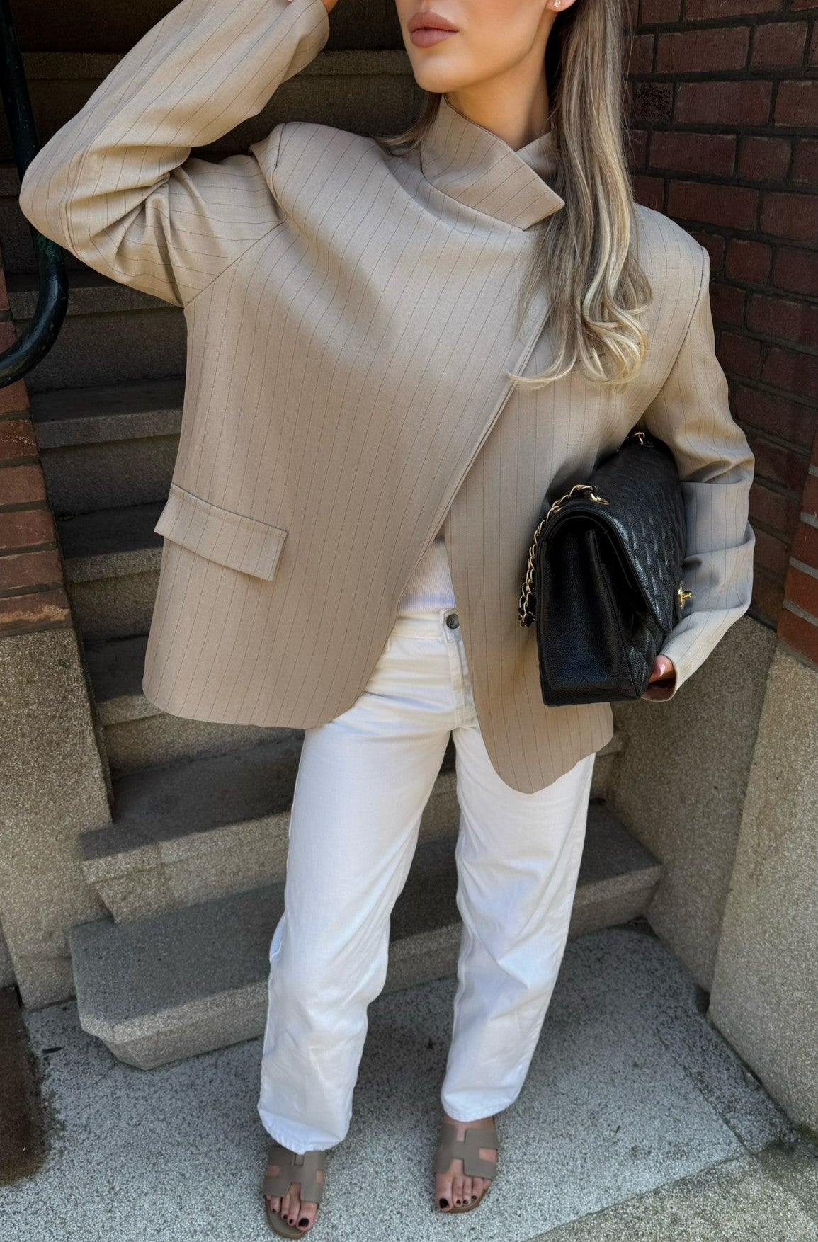 Steph Pinstripe Blazer