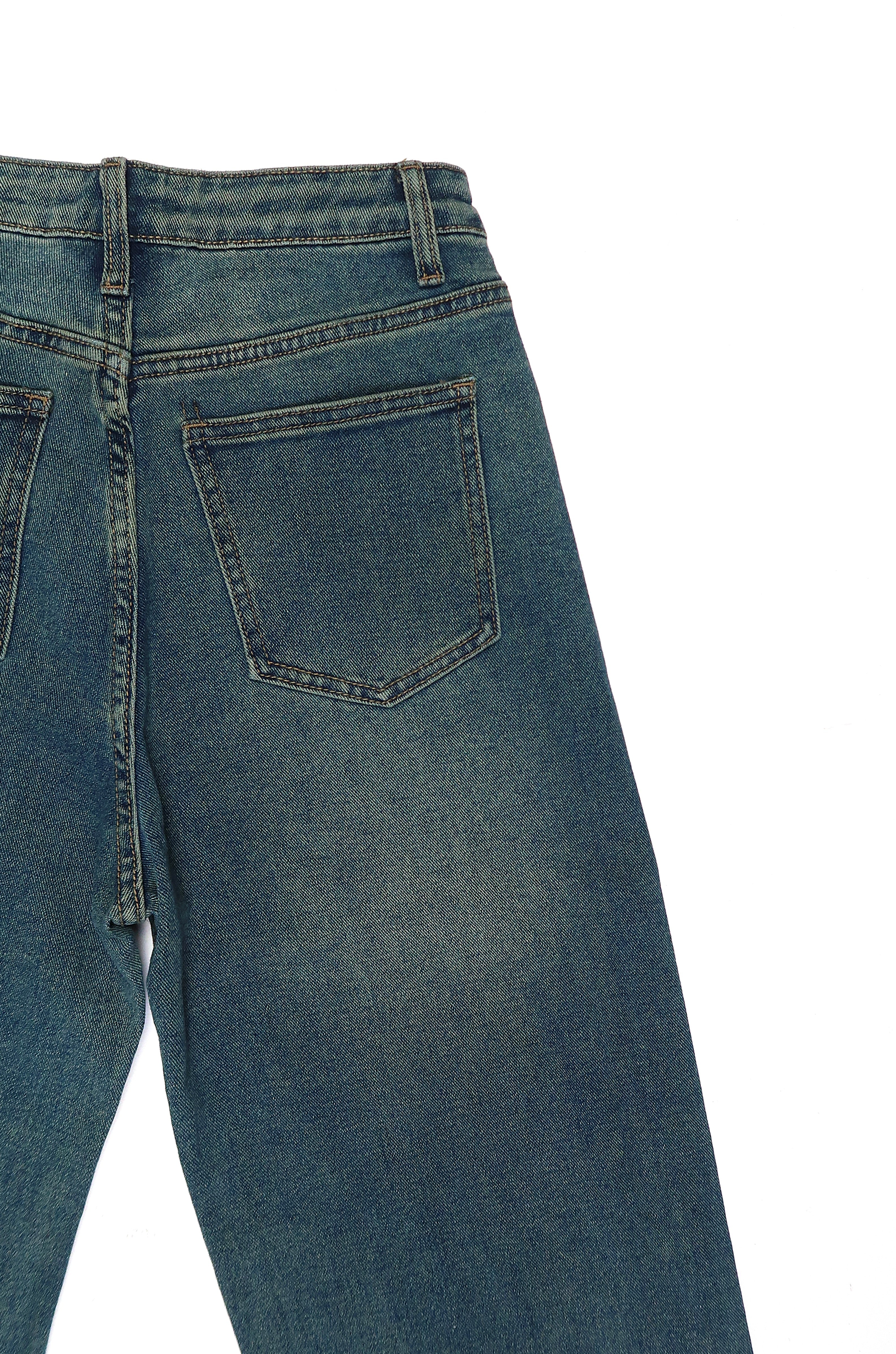High Waist Wide Leg Jeans Washed